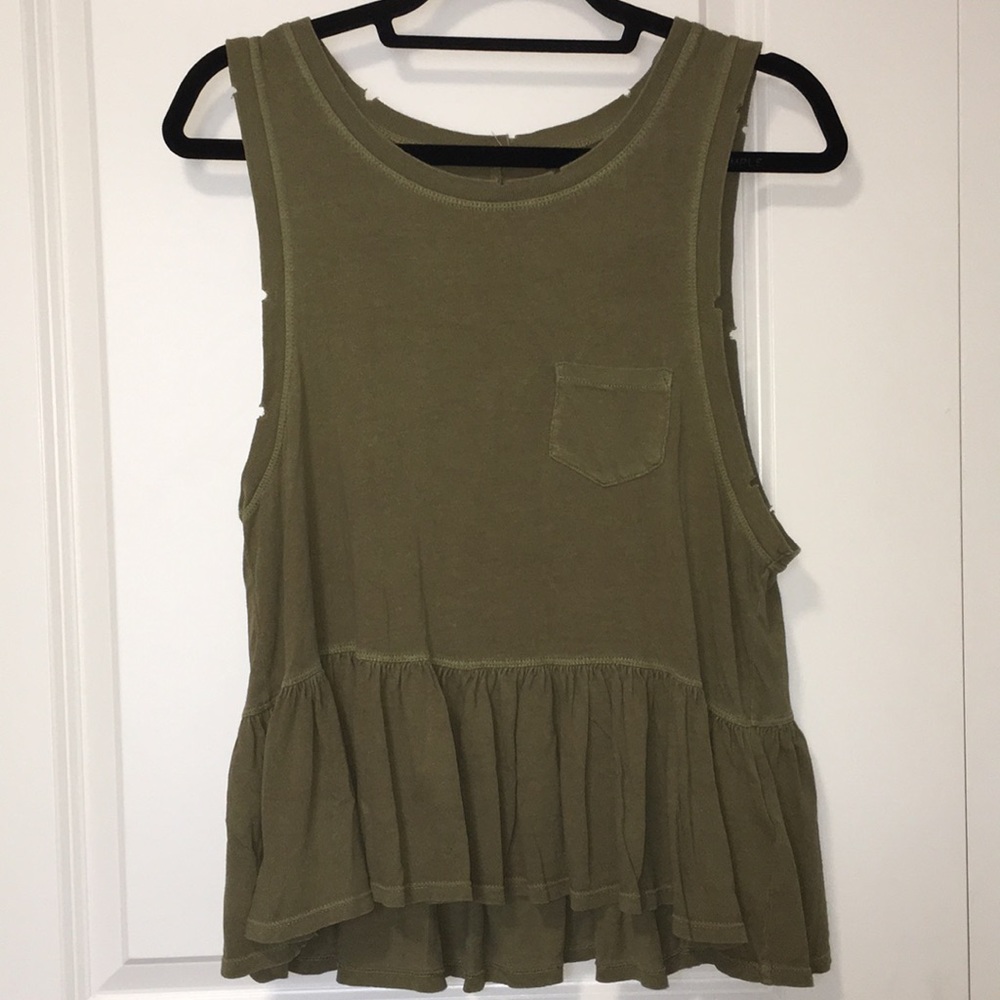 Army green free people tank